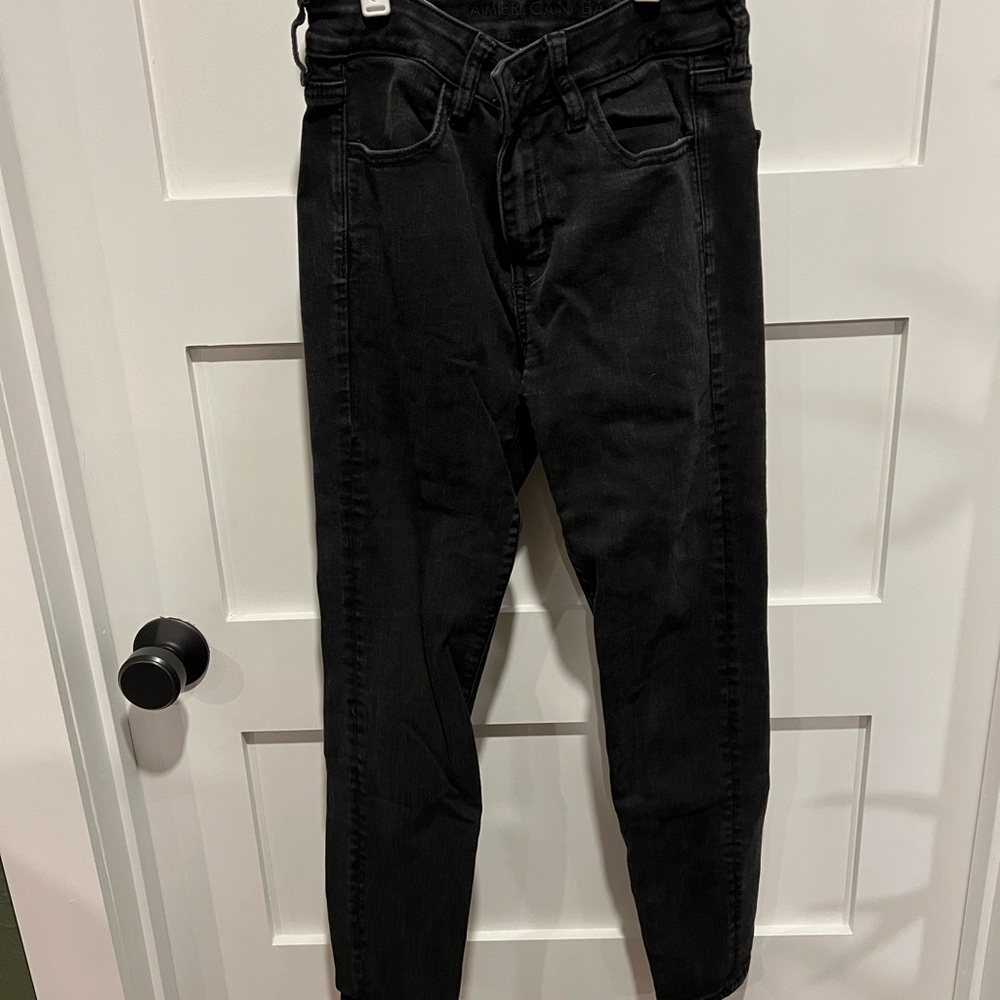 American Eagle Outfitters Black Ankle Cropped Jeans